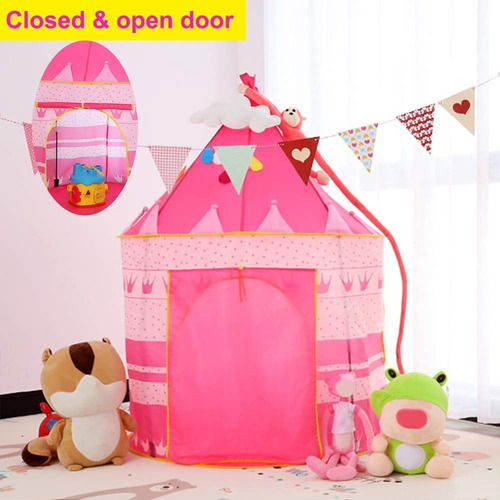Imagen 3 de 7 de Tienda Niños Carpa Castillo Casita Portátil Juguete Infantil