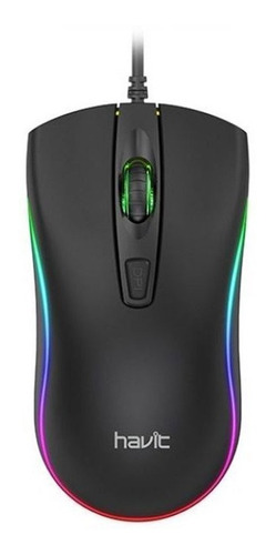 Mouse Gamer Havit Hv-ms72 1200 Dpi 4 Botões Rgb Preto