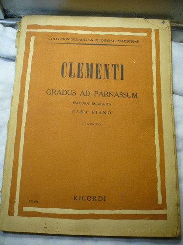 Clementi -  Gradus Ad Parnassum - Ricordi - Ver Envío