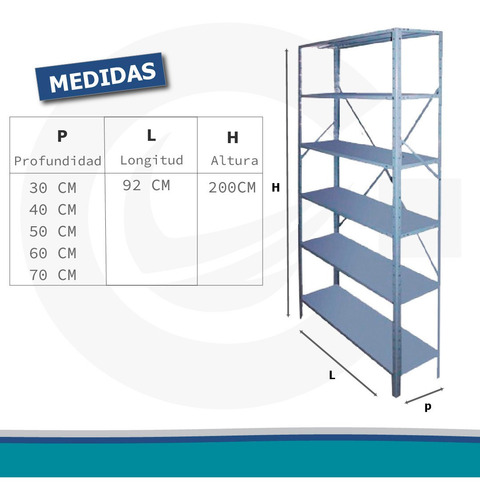 Estante Esqueletico Metalico 5 Entrepaños Bandejas 