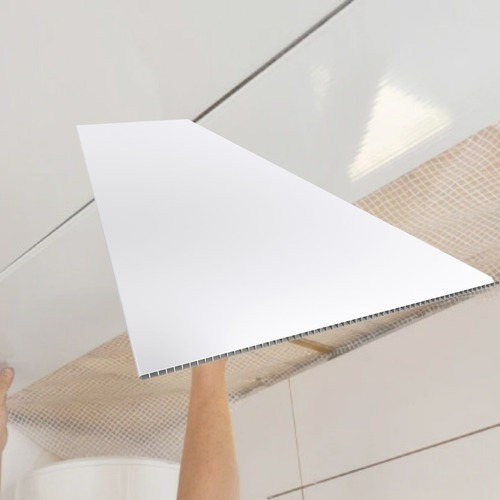 Imagen 1 de 2 de Tabla De Pvc Machimbre Blanco Cielorraso 4 Mts Bk