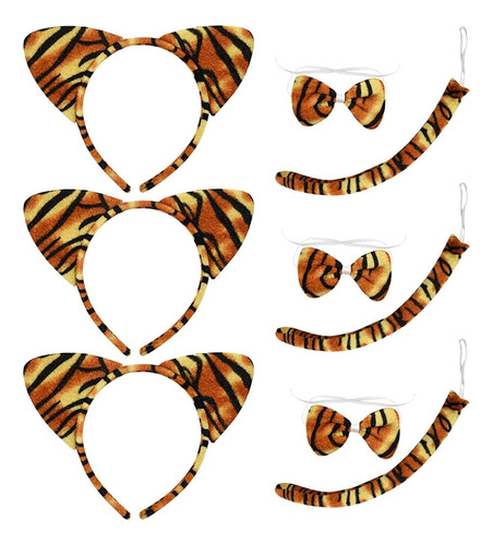 Yeabwps 3 Set Conjunto De Traje De Tigre Orejas De Animal Na