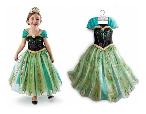 Disfraz Vestido Ana Frozen Princesas Disney Elsa Nina Anna