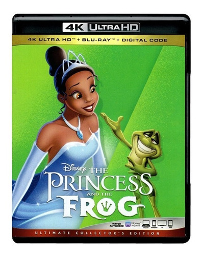 La Princesa Y El Sapo Disney Pelicula 4k Ultra Hd + Blu-ray