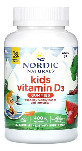Nordic Naturals, Gomitas De Sandía Y Vitamina D3 Para Niños