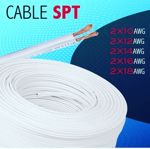 Cable Spt 2x10 2x12 2x16 2x18 Por Metros 