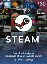 Comprar Steam Gift Card 30 Usd Global - Código Original