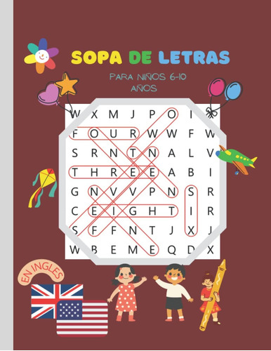 Libro: Sopa De Letras Para Niños En Ingles: Juegos Para Apre