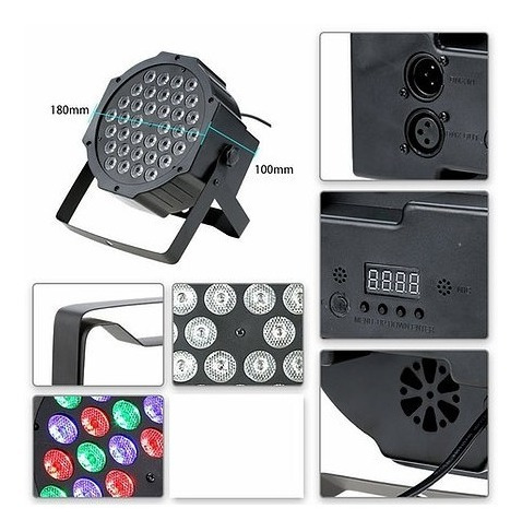 Imagen 7 de 9 de 2 Cañon De Leds 18x1 Audioritmico Dmx Automatico Luz Par18