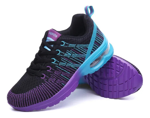 Zapatillas Deportivas Ligeras Para Correr Con Suela De Malla Tejida Para Mujer