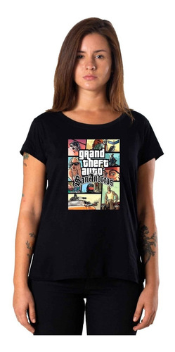 Remeras Mujer Gta San Andreas Videojuegos |de Hoy No Pasa| 3