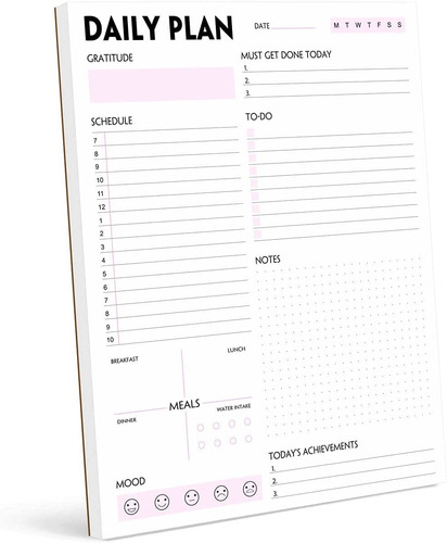 Daily Planner Notepad - Tear-off Daily Planning Pad, Organiz