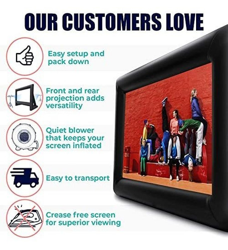 Pantalla Gigante Proyector Portátil Inflable De 20 Pies
