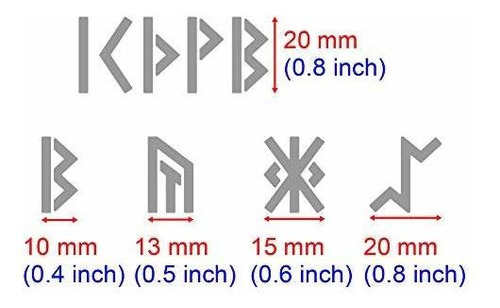 Stencil Runas Futhark Mayores, Alfabeto Antiguo 102 X 178 Mm