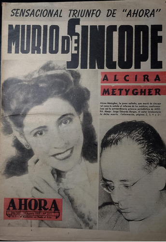 Ahora 1955 Alcira Metygher Irving Bornes Ethel Ayler Extras