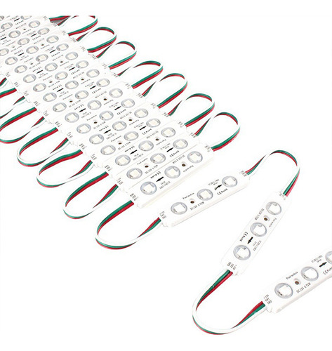 20 Modulos Pixel Ws2811 3 Led Lupa Rgb Cgq Smd5050 Ip68 12v 2811