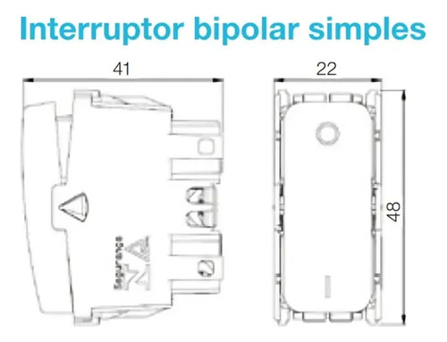 Módulo Interruptor Bipolar Simples 10a 250v Br Composé Weg