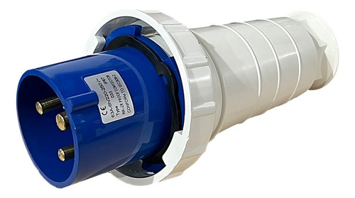 Clavija Ploga Industrial Aerea Azul 2p+t 125a 220v