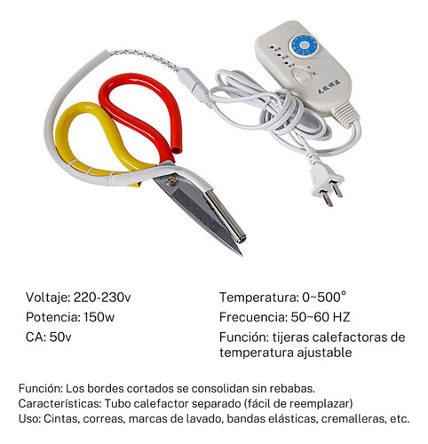 Tijera Cortadora De Tela Con Calefacción Eléctrica Ajustable