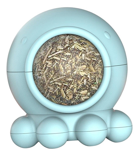 2 Catnip Ball 360 ° Rotación De Dientes Limpieza Cat Azul