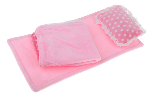 Juego De Cama Para Muñecas De 25 Cm. Punto Rosa