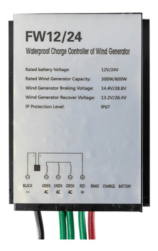 Imagen 1 de 3 de Regulador De Carga Externa Para Aerocargador 12v 24v 600w