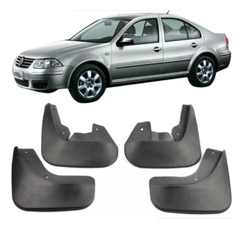 Kit 4 Loderas Plastico Abs Negro Vw Jetta Clasico 2015