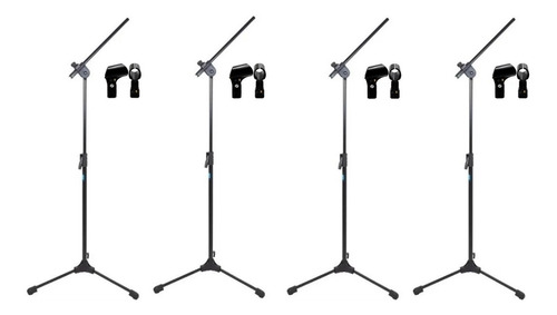 Kit 04 Pedestal Para Microfone Ask+ 04 Cachimbos
