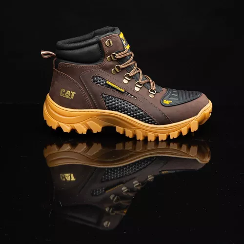 Bota Caterpillar Masculino Motociclista Preta/Semi Impermeável