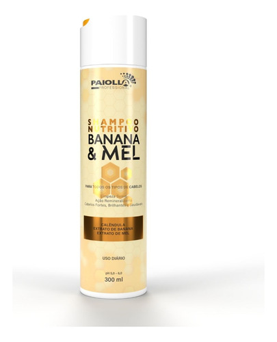 Shampoo Nutritivo Banana E Mel Paiolla 300ml