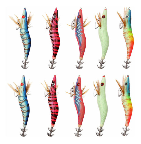 Señuelo Pesca Squid Jig Hook Hard 10 Repuesto Luminosa Cebo