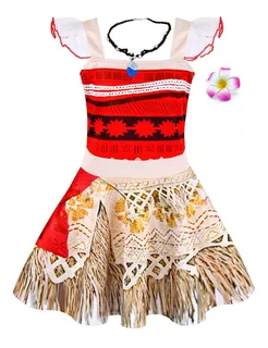 Vestido Moana Vaiana Para Día Del Niño Año Nuevo Cosplay Disfraz