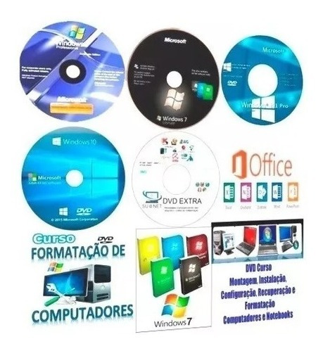 Kit Formatação 10/8.1/7/xp +office2016+cd Drivers Tudo Novo