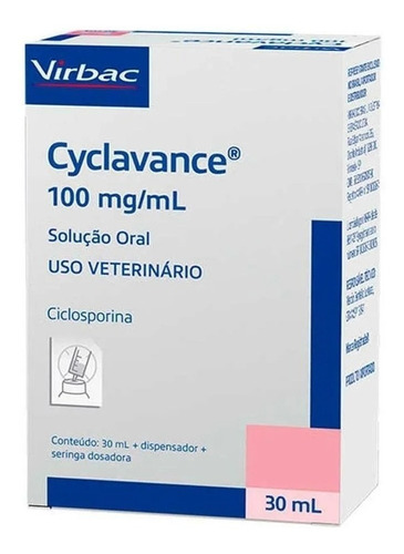 Cyclavance 100 Mg/ml Virbac Dermatite Para Cães 30ml