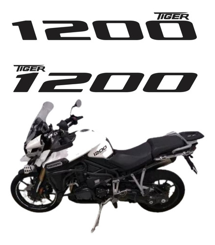 Emblema Adesivo Tanque Triumph Tiger 1200 Explorer Cromado Cor PRATA