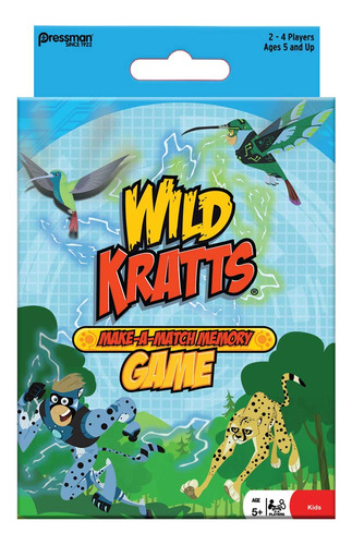 Pressman Wild Kratts Make A Match In Box Game Multicolor, 5.