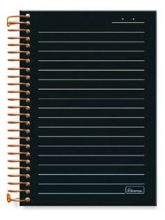 Caderneta 1/8 Capa Dura Folhas Pretas Cadersil
