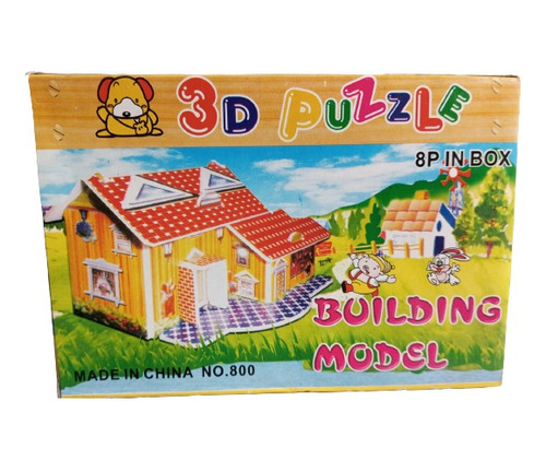 Puzzle 3d Chico Rompe Cabeza Diseño Casa