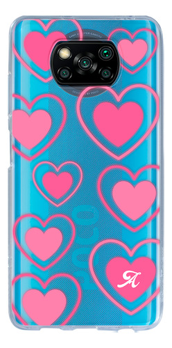Funda Para Xiaomi Para Mujer Corazones Con Tu Letra Inicial