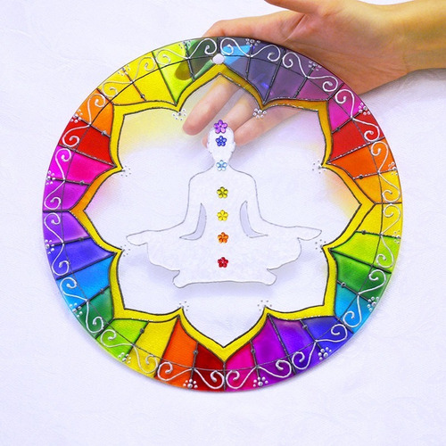 Imagem 4 de 4 de Mandala Meditação Dos Chakras Com 25cm