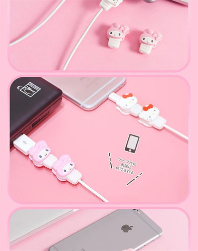 Funda Protectora De Cable Hello Kitty Sanrio Antirotura