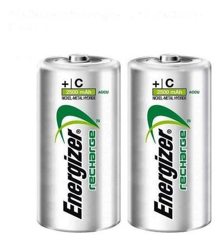 Pack 2 Pilas C Recargable Energizer
