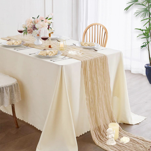 Mantel De Gasa Para Mesa, Cena, Boda, 90 X 400 Cm