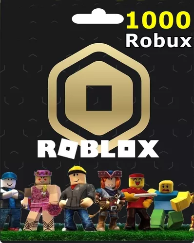 Cartão Roblox 1000 Robux - Cartão Presente Roblox - Corre Que Ta