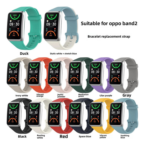 Correa De Reloj De Silicona Resistente Para Oppo Band2