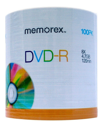 Dvd Memorex Caja X600 Unidades Estampado 8x 4.7gb Mayorista