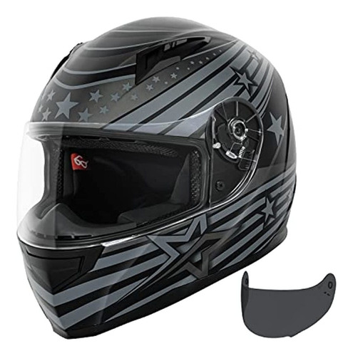 Vcan Vx Casco Integral Ligero Para Motocicleta De Calle Con 