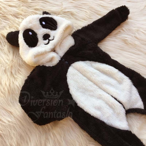 Imagen 5 de 7 de Enterito Peluche Kigurumi Oso Panda Para Bebé