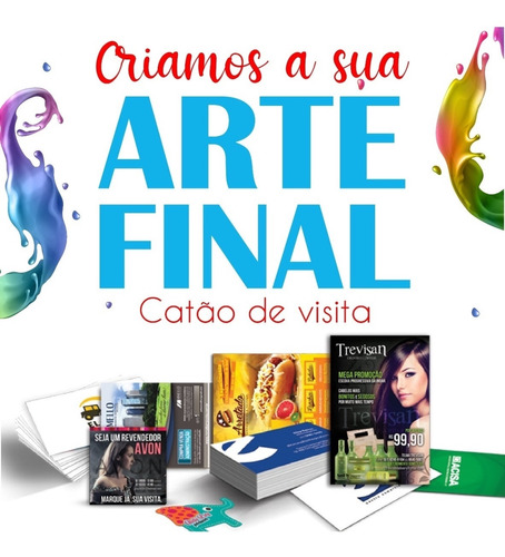 Arte Final Cartão De Visita Com Ou Sem Verniz Até 24h