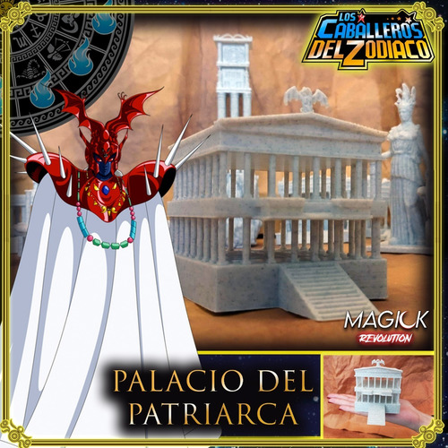 Imagen 5 de 5 de 5 Piezas Saint Seiya Reloj Recinto Coliseo Puerta Y Estatua